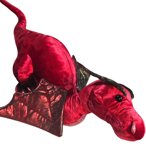 Douglas Red and Gold Dragon Plushie - Picture 3 of 10